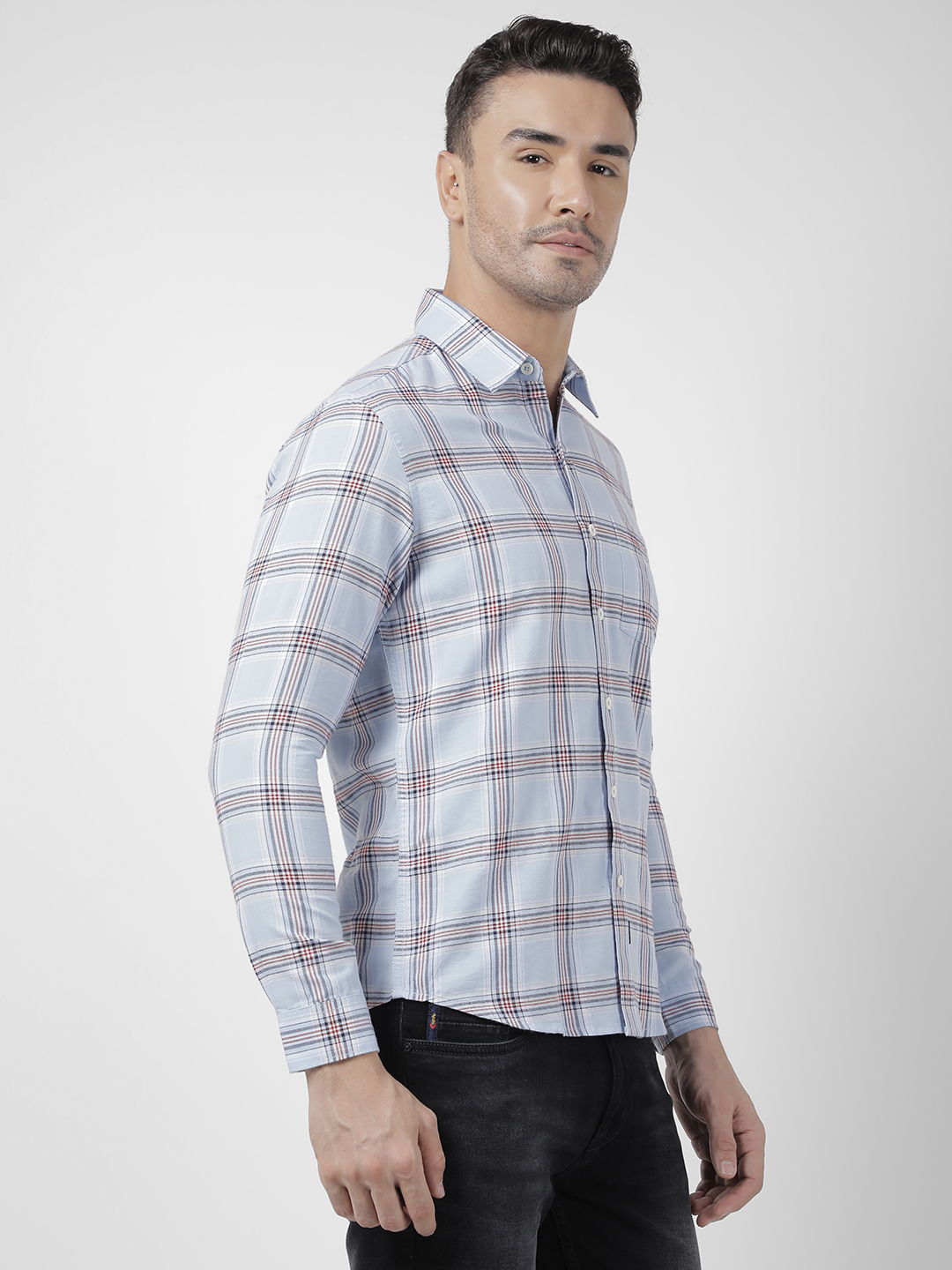 Numero Uno Men Checkered Blue Shirt